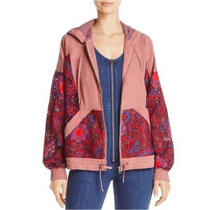 Free People Womens Magpie Lace Hoodie Jacket